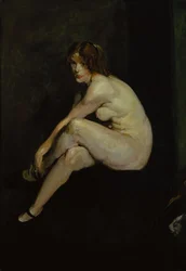Nøgen pige, Miss Leslie Hall